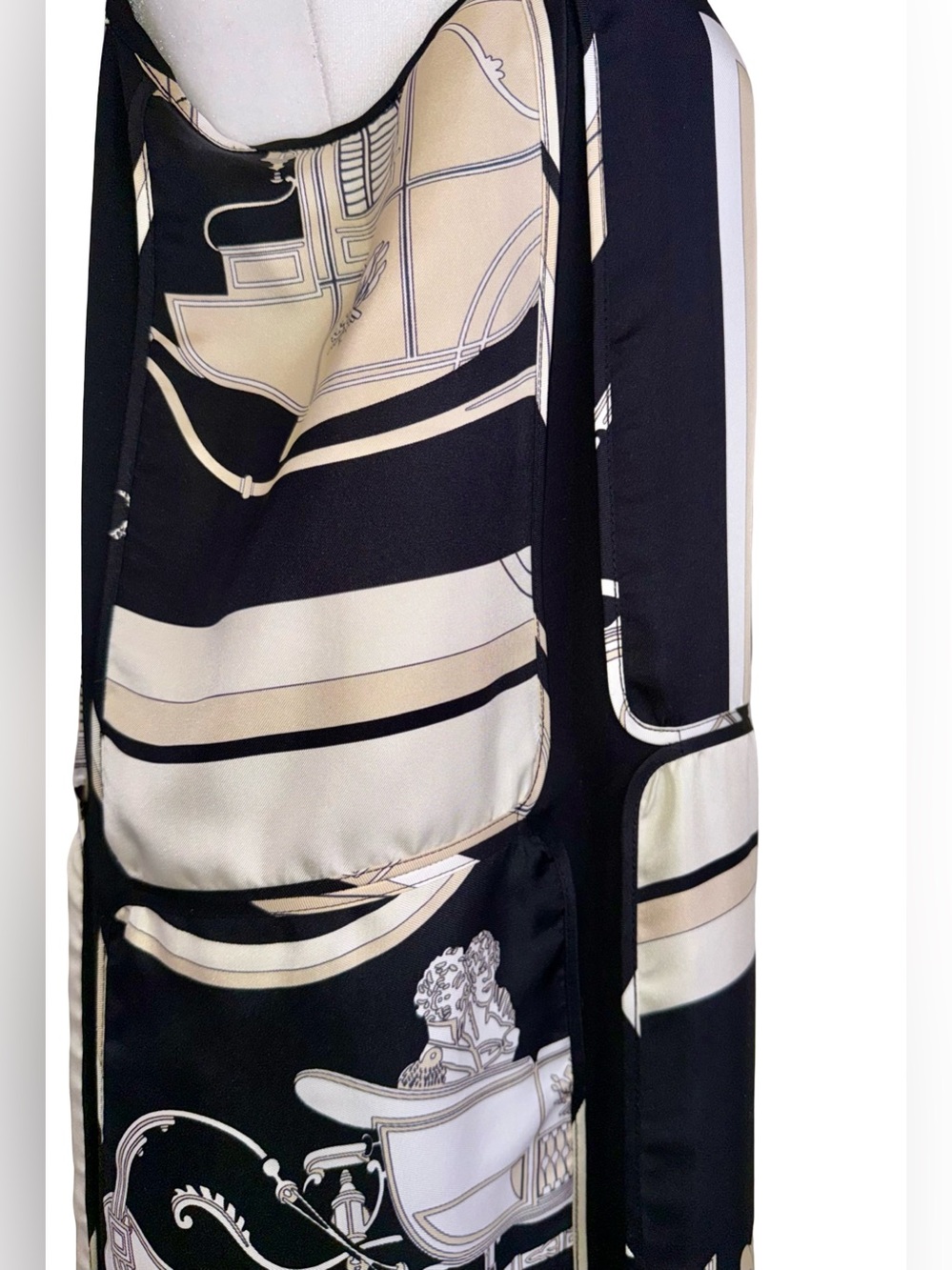 HERMES SILK”EX-LIBRIS” PRINT DRESS - Picture 7 of 11